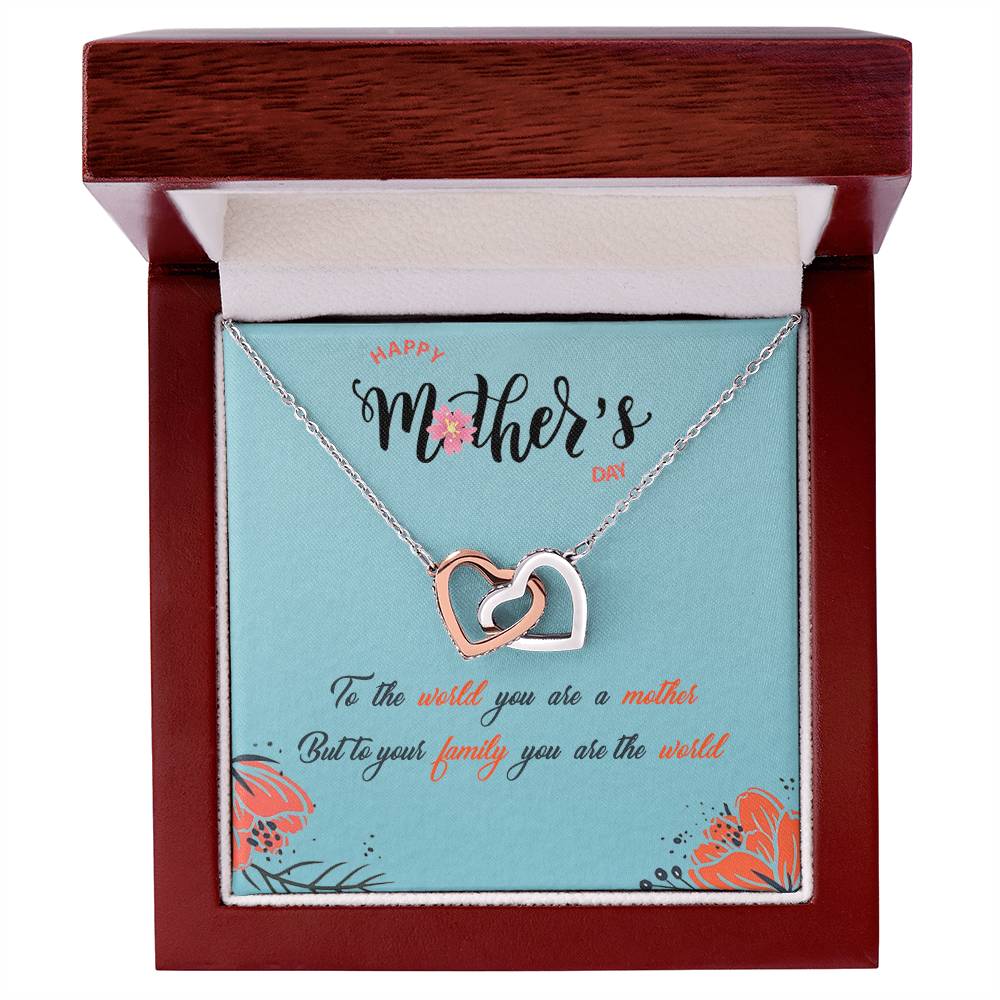 Mom Necklace Mother Necklace Mom Gift Mother'S Day Gift Interlocking Hearts Necklace