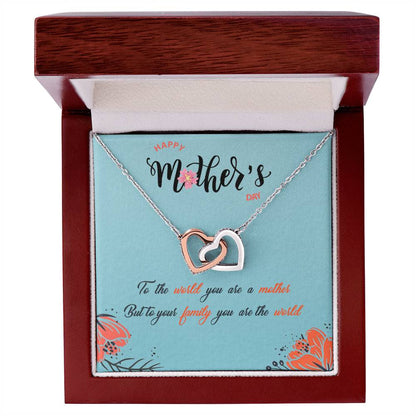 Mom Necklace Mother Necklace Mom Gift Mother'S Day Gift Interlocking Hearts Necklace