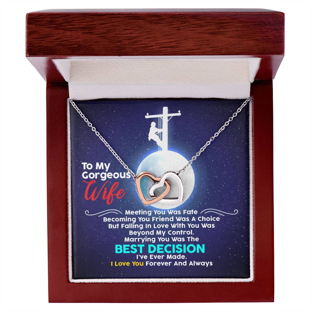 Lineman'S Wife - Interlocking Heart Necklace Interlocking Hearts Necklace