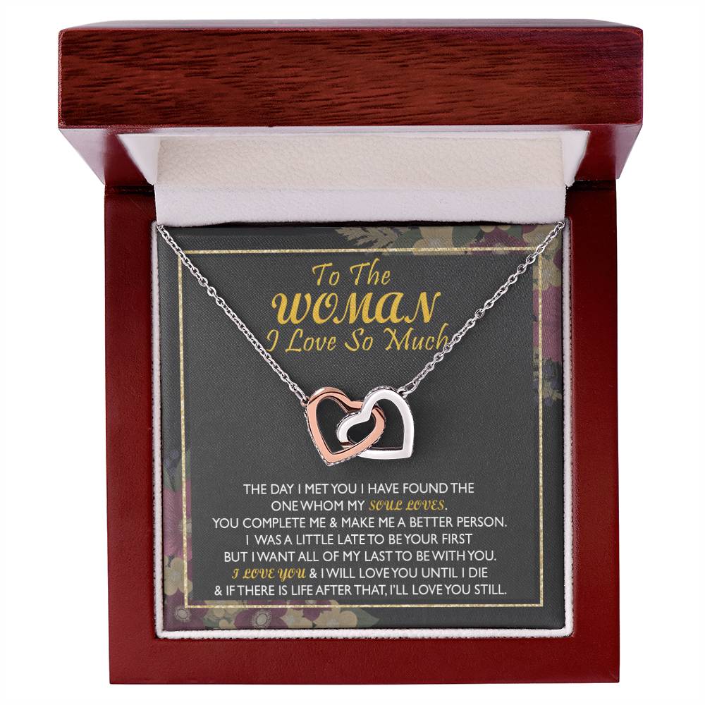 To The Woman I Love - Interlocking Hearts - Interlocking Hearts Necklace