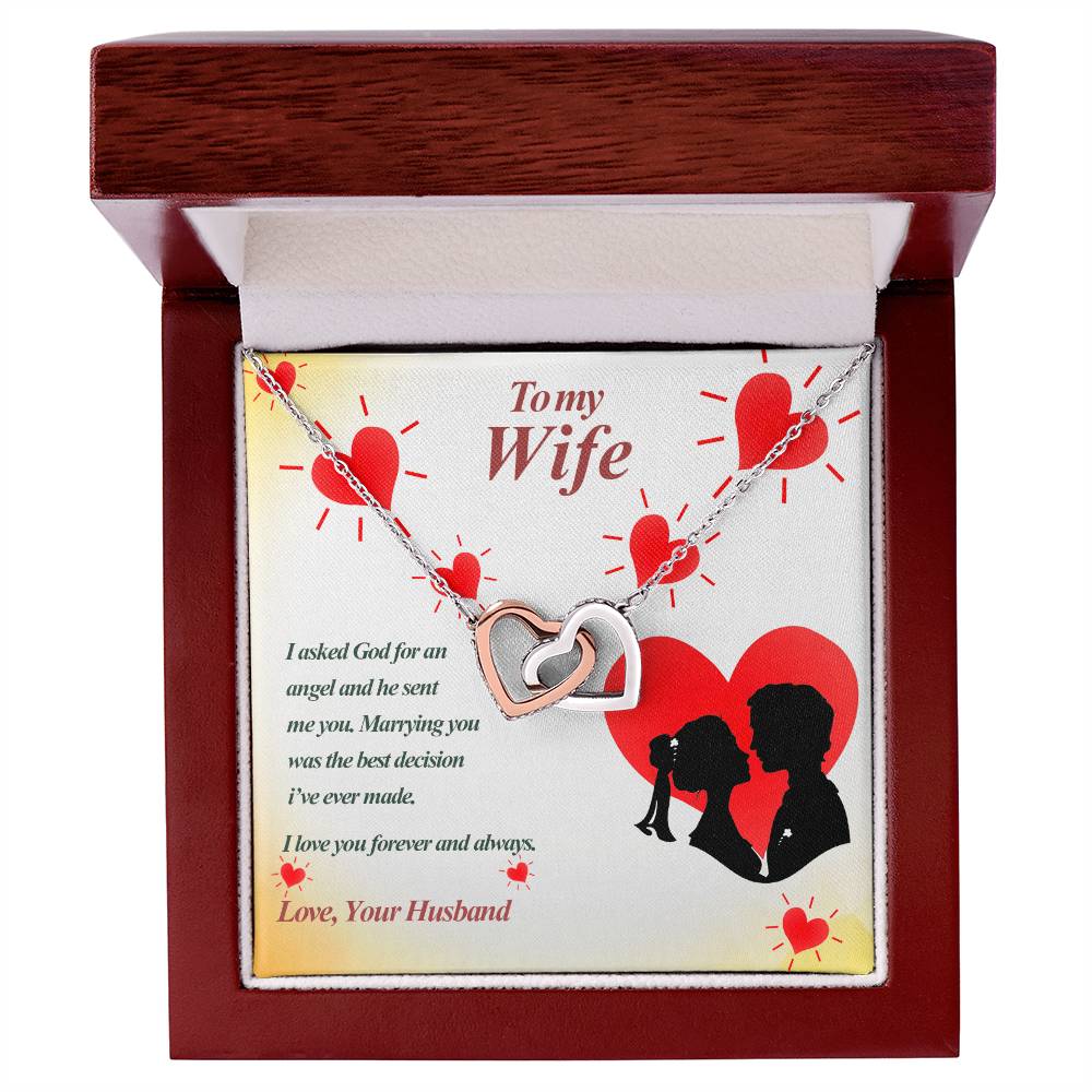 I Love You Forever And Always - Interlocking Hearts Necklace