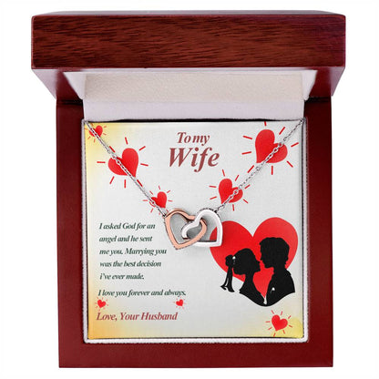 I Love You Forever And Always - Interlocking Hearts Necklace