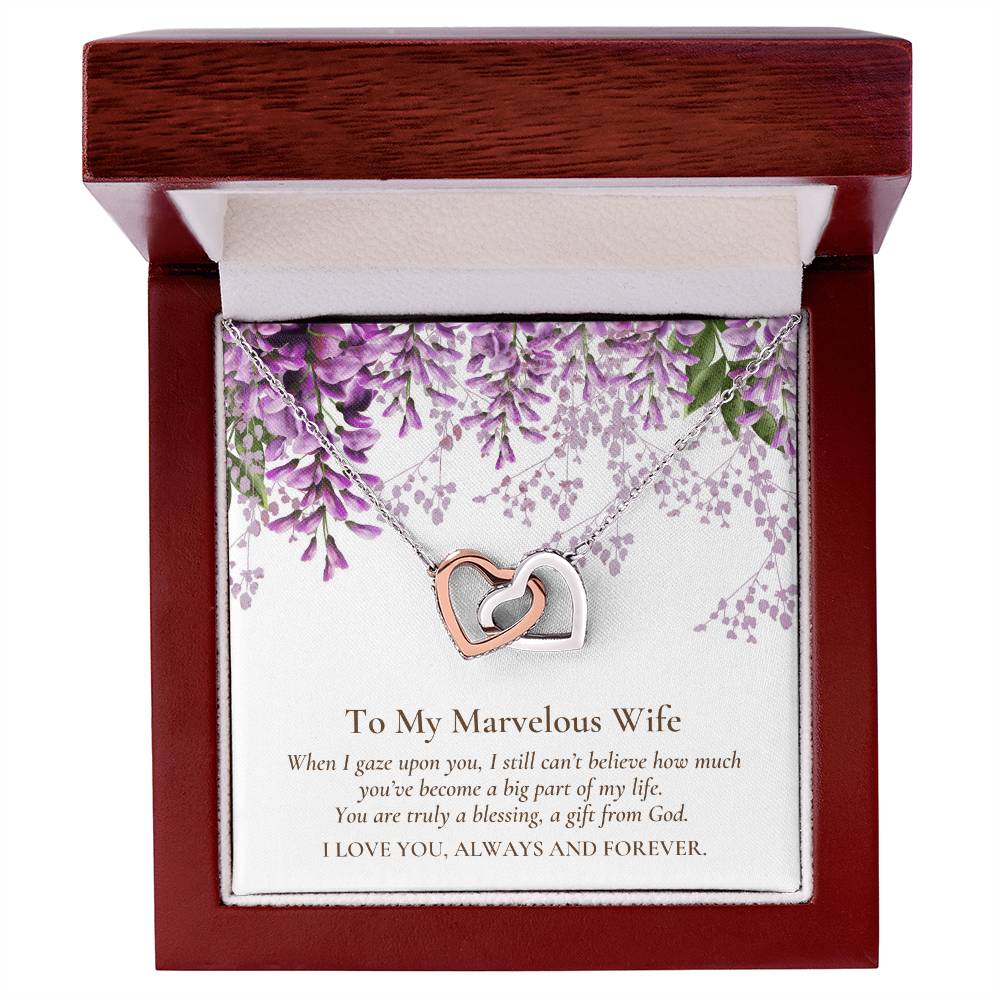 Two Hearts Linked Forever To Marvelous Wife Necklace Interlocking Hearts Necklace