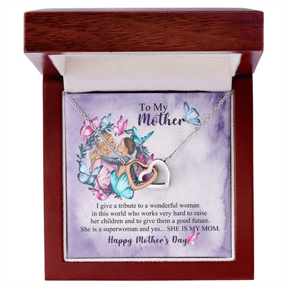 Mothers Day Necklace Interlocking Hearts Necklace