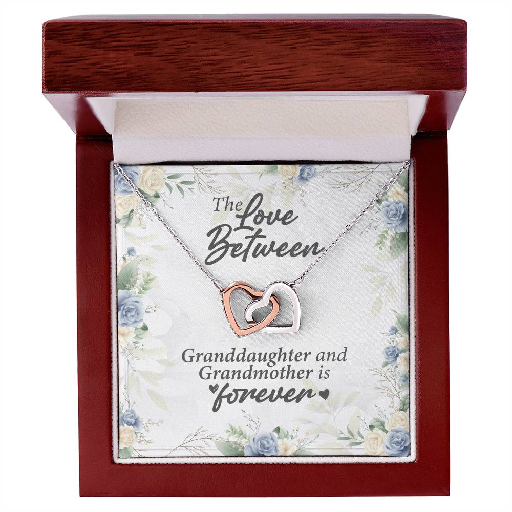 The Love Between Granddaughter And Grandmother Is Forever Interlocking Hearts Necklace