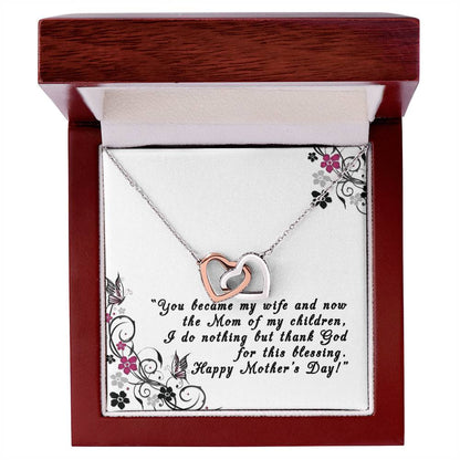 Mother'S Day Gift For Wife Interlocking Hearts Necklace