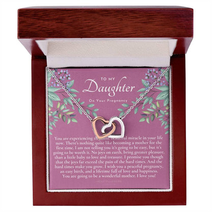Pregnancy Gift For Daughter Baby Shower Gift Mom To Be Gift Expecting Mom Gift Pregnant Daughter Gift From Mom Interlocking Hearts Necklace