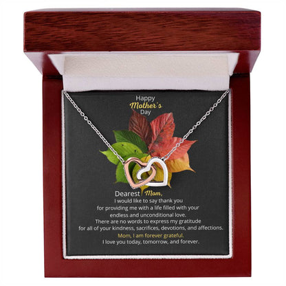 Gift For Mom Interlocking Hearts Mother'S Day Gift Birthday Gift For Mom Interlocking Hearts Necklace