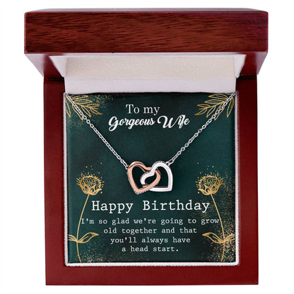 Gift For You My Wife. Interlocking Hearts Necklace