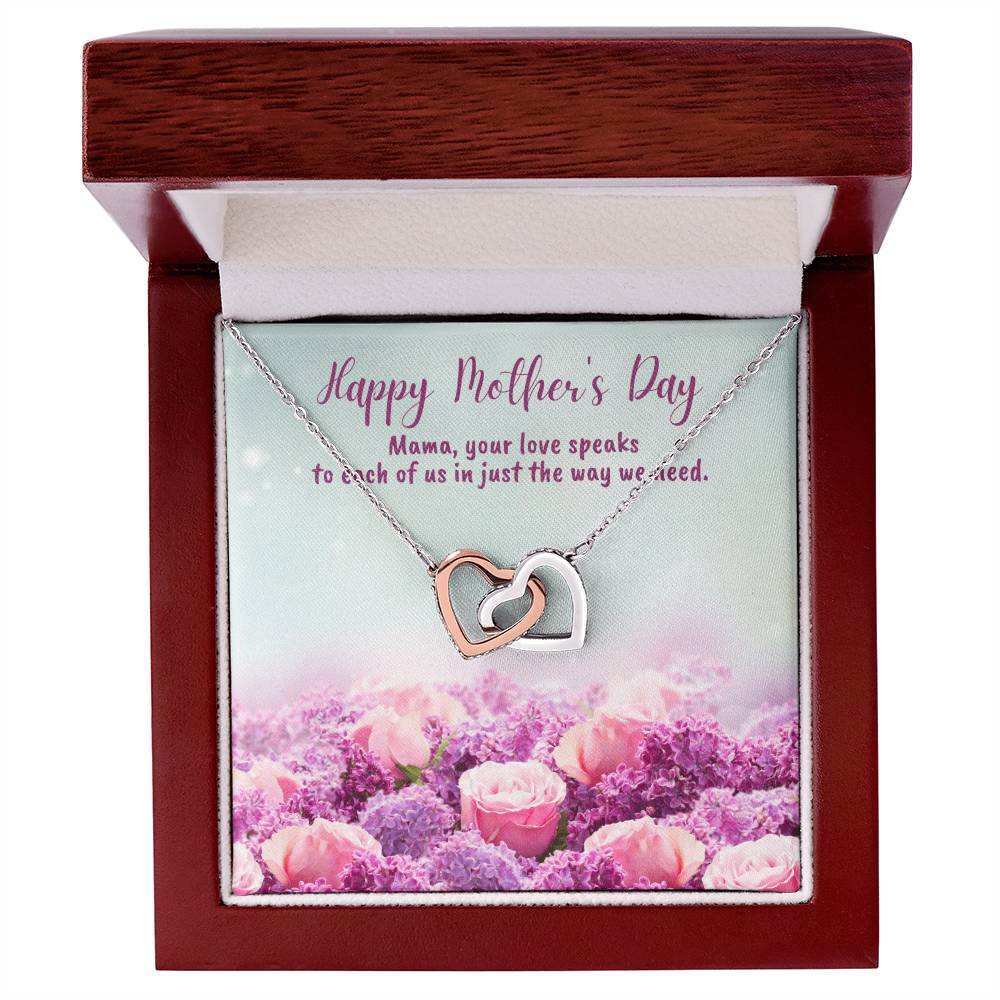 Mother'S Day Two Hearts Sp009 Interlocking Hearts Necklace