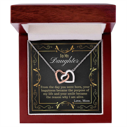 Gift From Mom To Daughter Interlocking Hearts Necklace