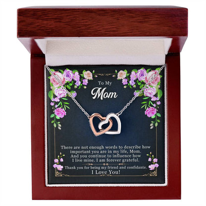 To My Mom - Gift For Mom - Mother'S Day Gift - Interlocking Hearts Necklace