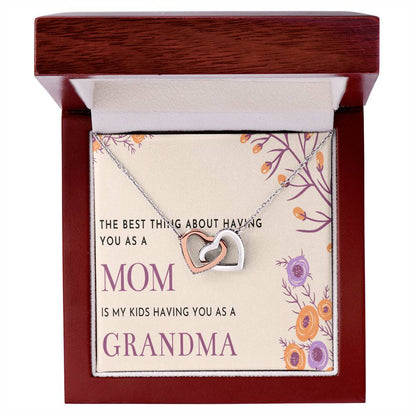 To My Mom Infinite Heart Message Card For All Necklace Jewelry From Son Daughter Gift Anniversary Birthday Graduation Mothers Day Interlocking Hearts Necklace