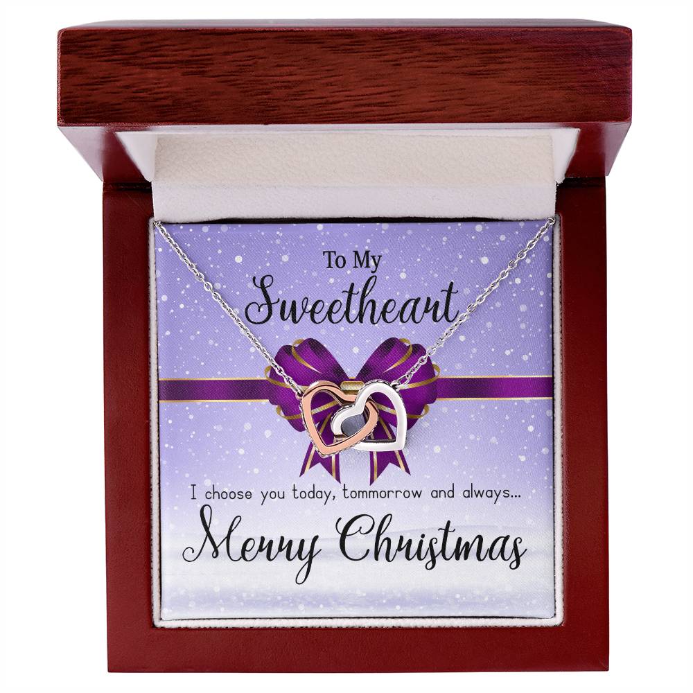 To My Sweetheart Necklace Interlocking Hearts Necklace