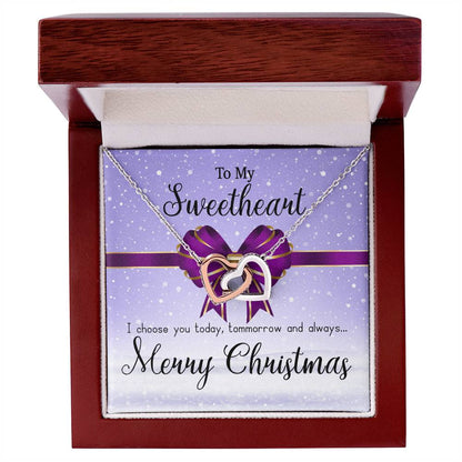 To My Sweetheart Necklace Interlocking Hearts Necklace