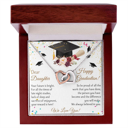 Class Of 2021 - Limited Edition Graduation Necklace - Gdt12 Interlocking Hearts Necklace