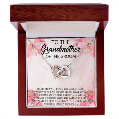 Grandmother Of The Groom Necklacegrandmother Wedding Giftgrandma Of The Groom Interlocking Hearts Necklacegrandma Wedding Gift From Groom