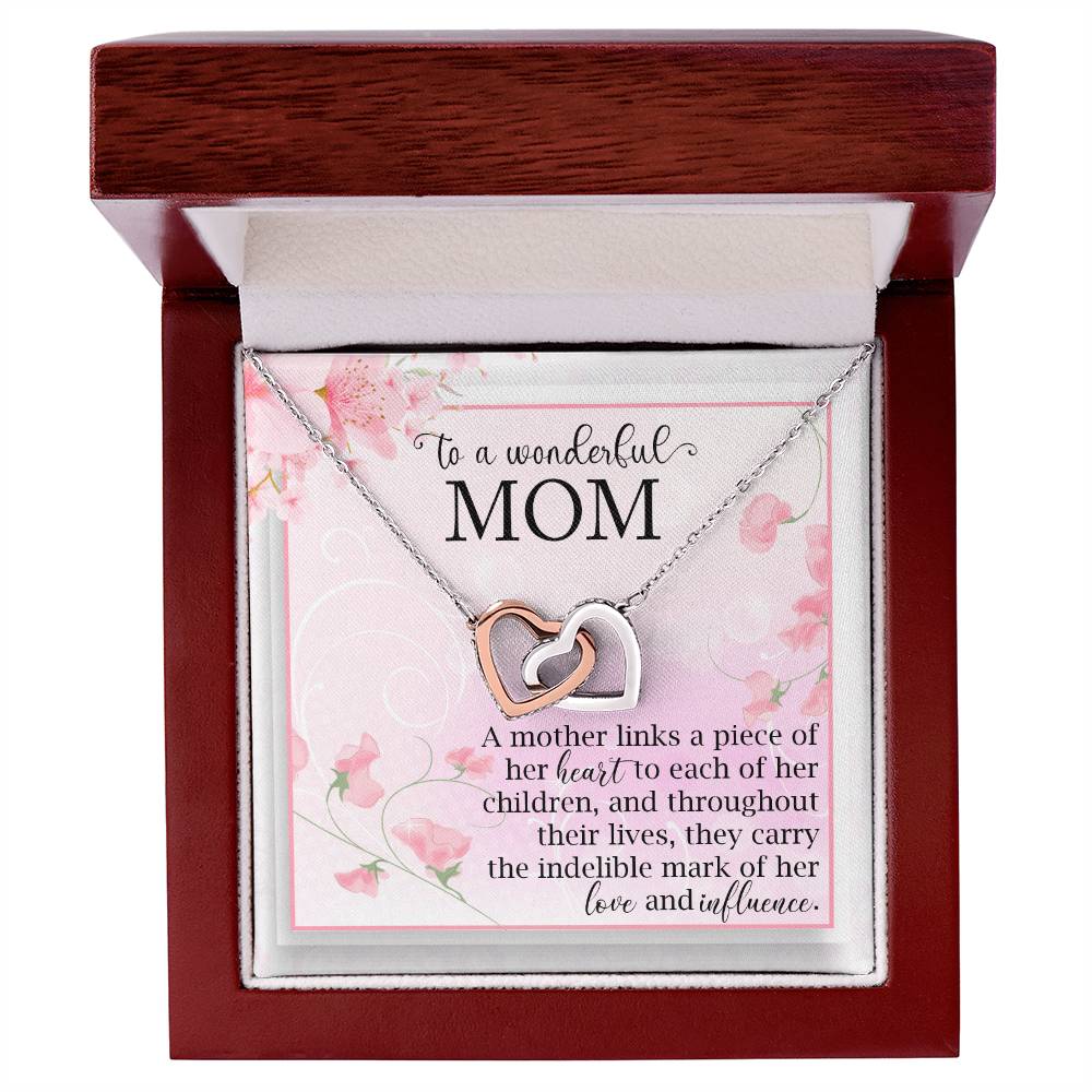Interlocking Hearts Necklace For Mom A Mother Links A Piece Of Her Heart