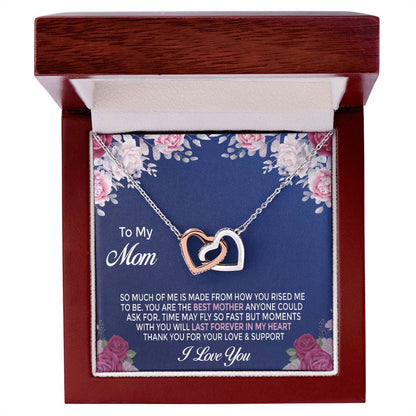 Mom Daughter Gift Mother'S Day Interlocking Hearts Necklace