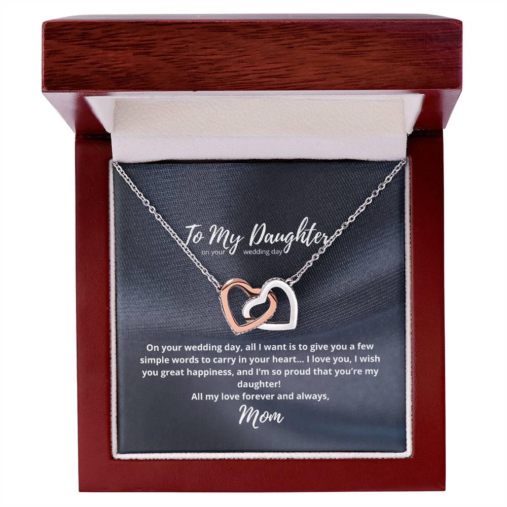 Gift For Daughter On Wedding Day From Mother - Interlocking Hearts Necklace