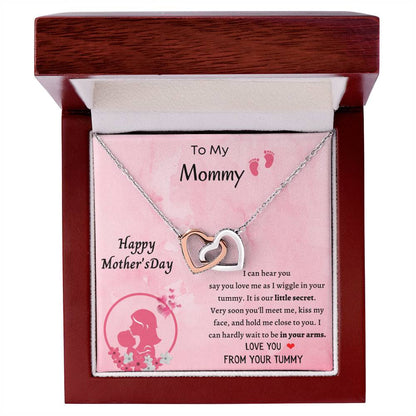 From Your Tummy - 2 Hearts - Necklace Interlocking Hearts Necklace