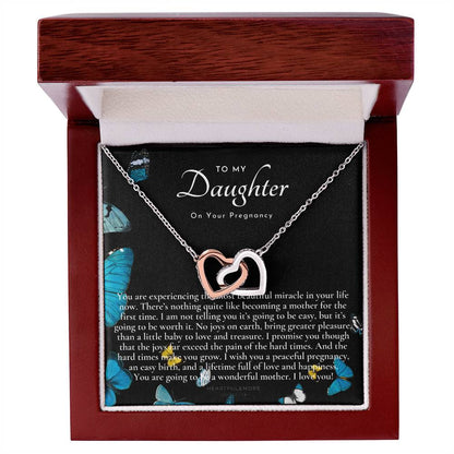 Pregnancy Gift For Daughter Baby Shower Gift Mom To Be Gift Expecting Mom Gift Pregnant Daughter Gift From Mom Interlocking Hearts Necklace