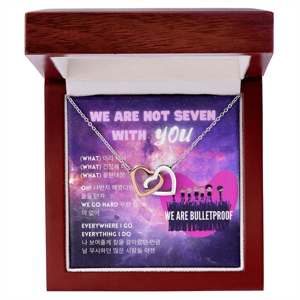 A.R.M.Y. Fan Necklace Christmas Gift Interlocking Hearts Necklace