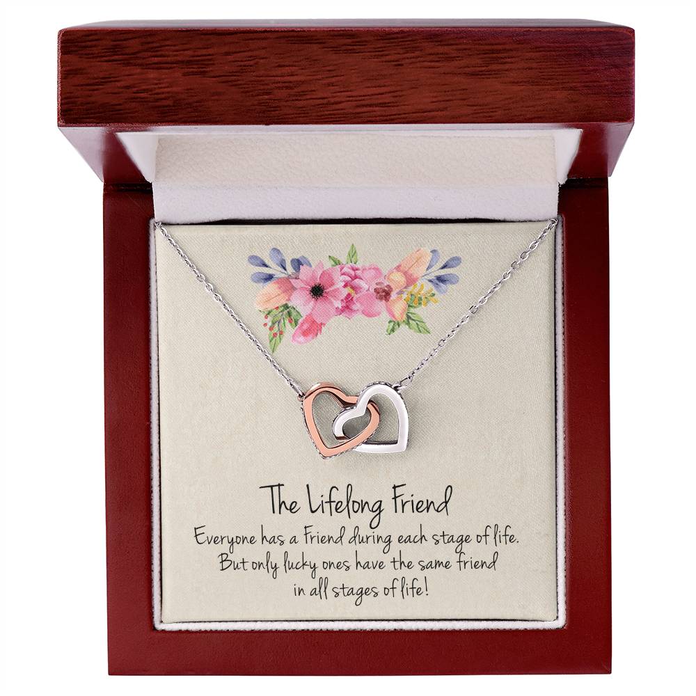 The Lifelong Friend Interlocking Heart Necklace Best Friend Gift Bff Gift Interlocking Hearts Necklace