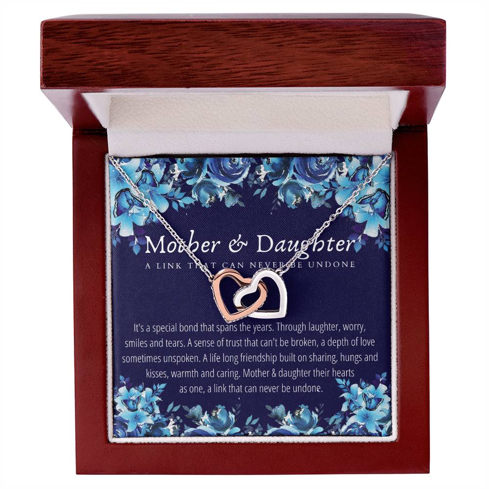 Mother & Daughter - Interlocking Necklace - A Link That Can Never Be Undone Interlocking Hearts Necklace