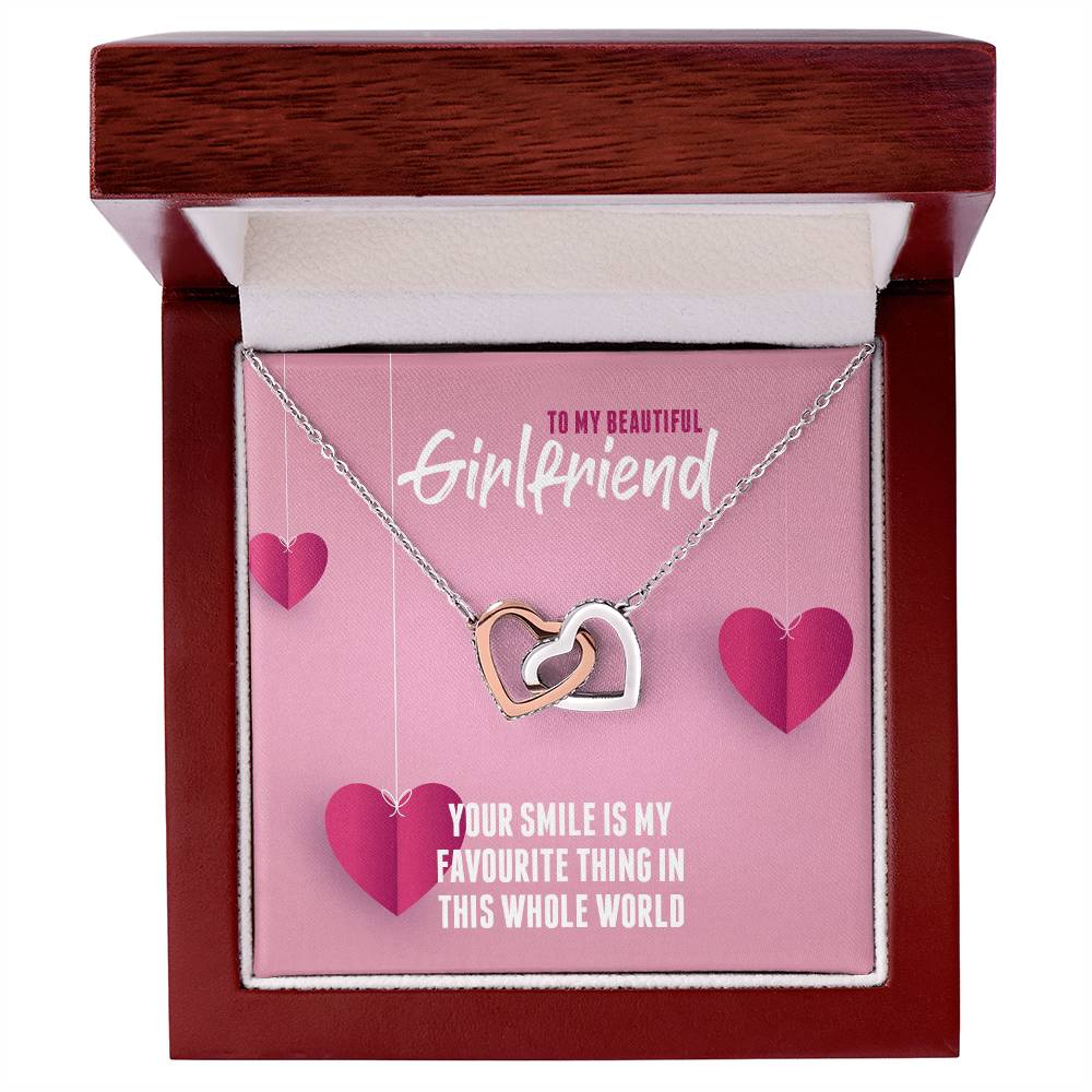 Interlocking Hearts - Your Smile Is My Favourite Thing In This Whole Word Interlocking Hearts Necklace