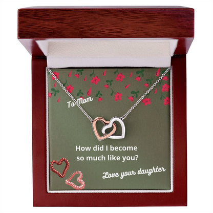 So Much Like You Two Hearts Necklace Interlocking Hearts Necklace