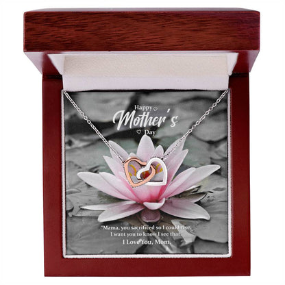 Mama You Sacrificed So I Could Rise. I Want You To Know I See That. Interlocking Hearts Necklace
