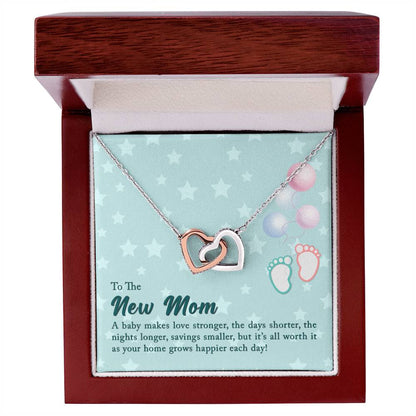 Interlocking Hearts Necklace To The New Mom A Baby Makes Love Stronger