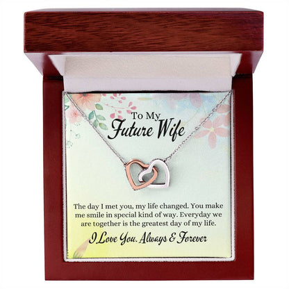 Best Gift For Future Wife Interlocking Hearts Necklace