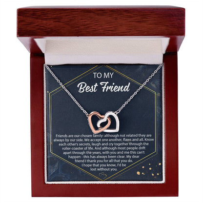 Best Friend Necklace Best Friend Necklace Personalize Bff Necklace Jewelry Best Friend Birthday Necklace Necklace Gift For Best Friend Interlocking Hearts Necklace