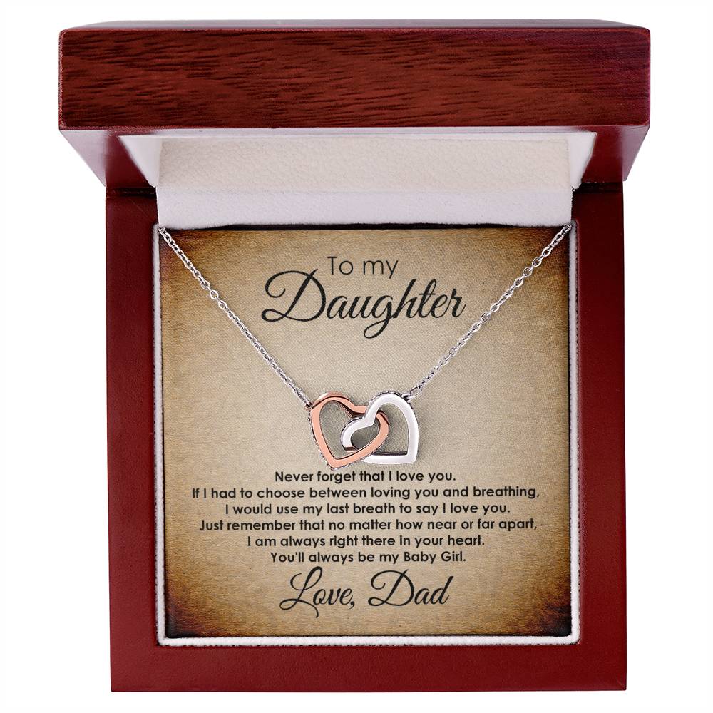 My Baby Girl - Interlocking Heart Necklace Interlocking Hearts Necklace