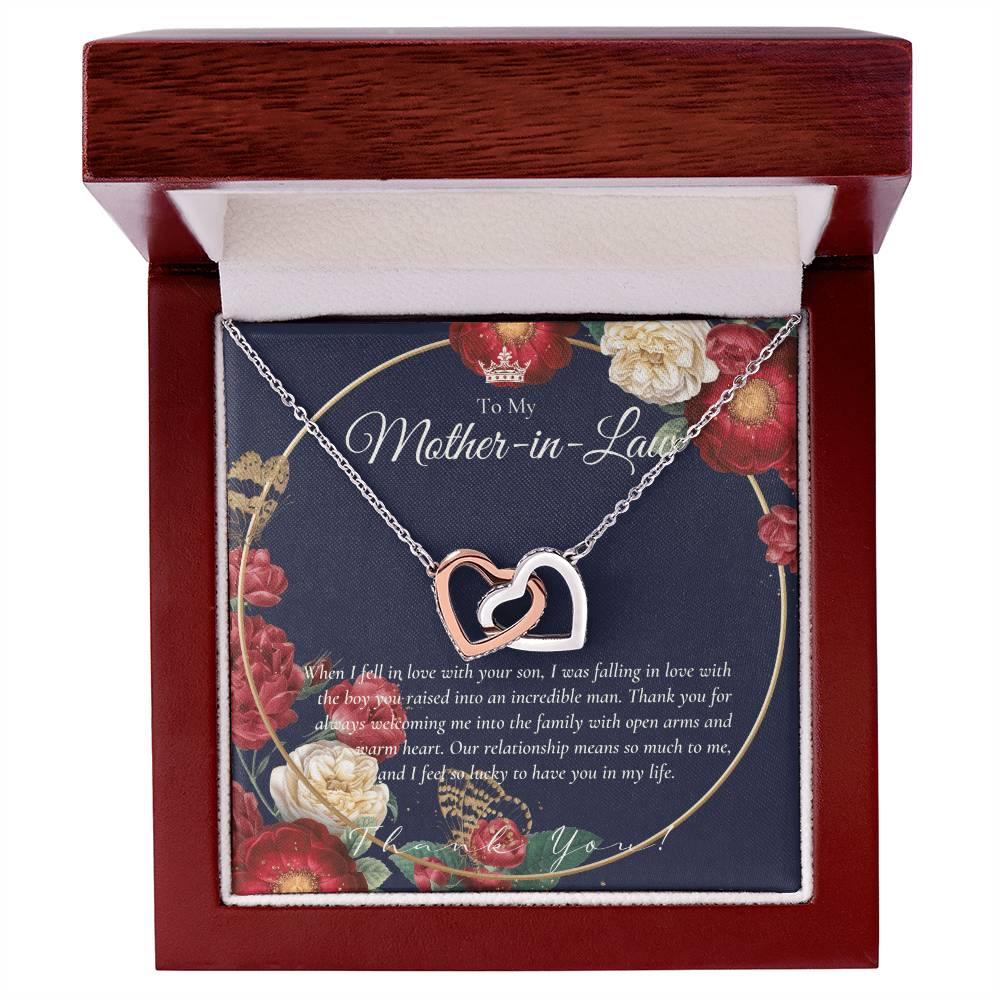 Mother In Law Gift Mom In Law Jewelry Mother'S Day Gift For Mother-In-Law Gift For Mother In Law Mother-In-Law Necklace Interlocking Hearts Necklace
