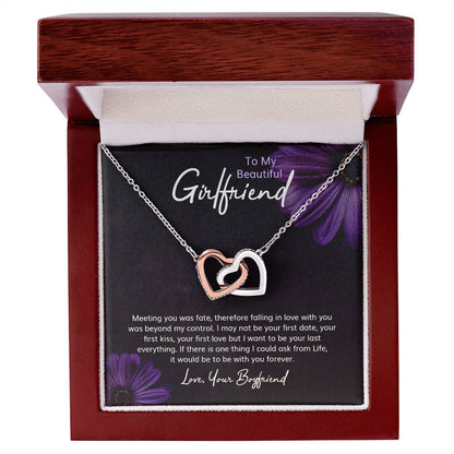 Interlocking Hearts - Romantic Girlfriend Necklace Gift Interlocking Hearts Necklace