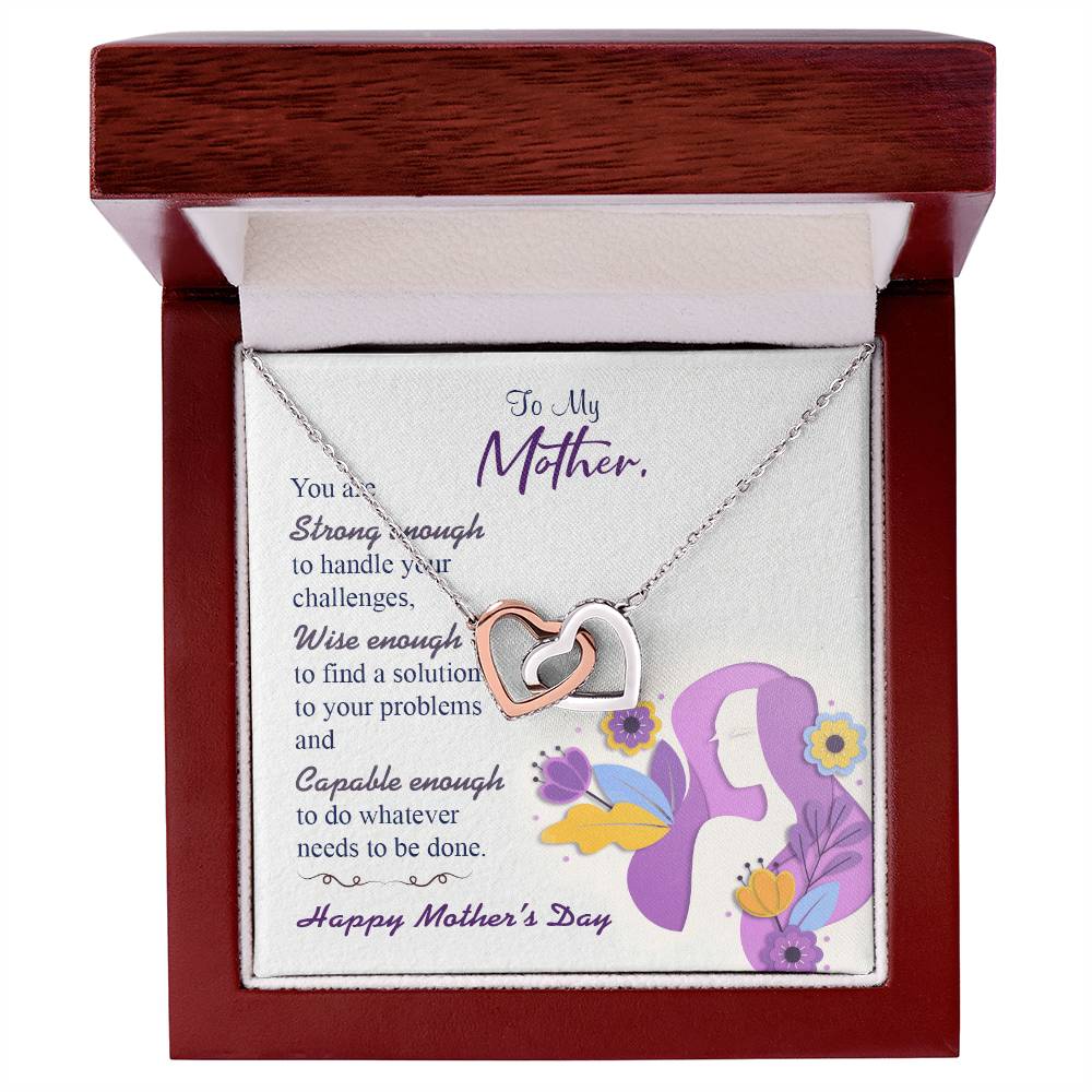 To My Mom Interlocking Hearts Necklace