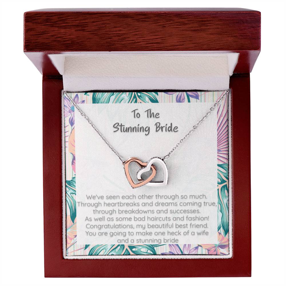 The Stunning Bride Gift Locked Heart Hearts Necklace Interlocking Hearts Necklace