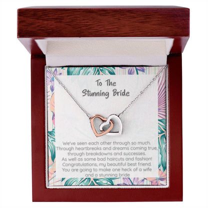 The Stunning Bride Gift Locked Heart Hearts Necklace Interlocking Hearts Necklace