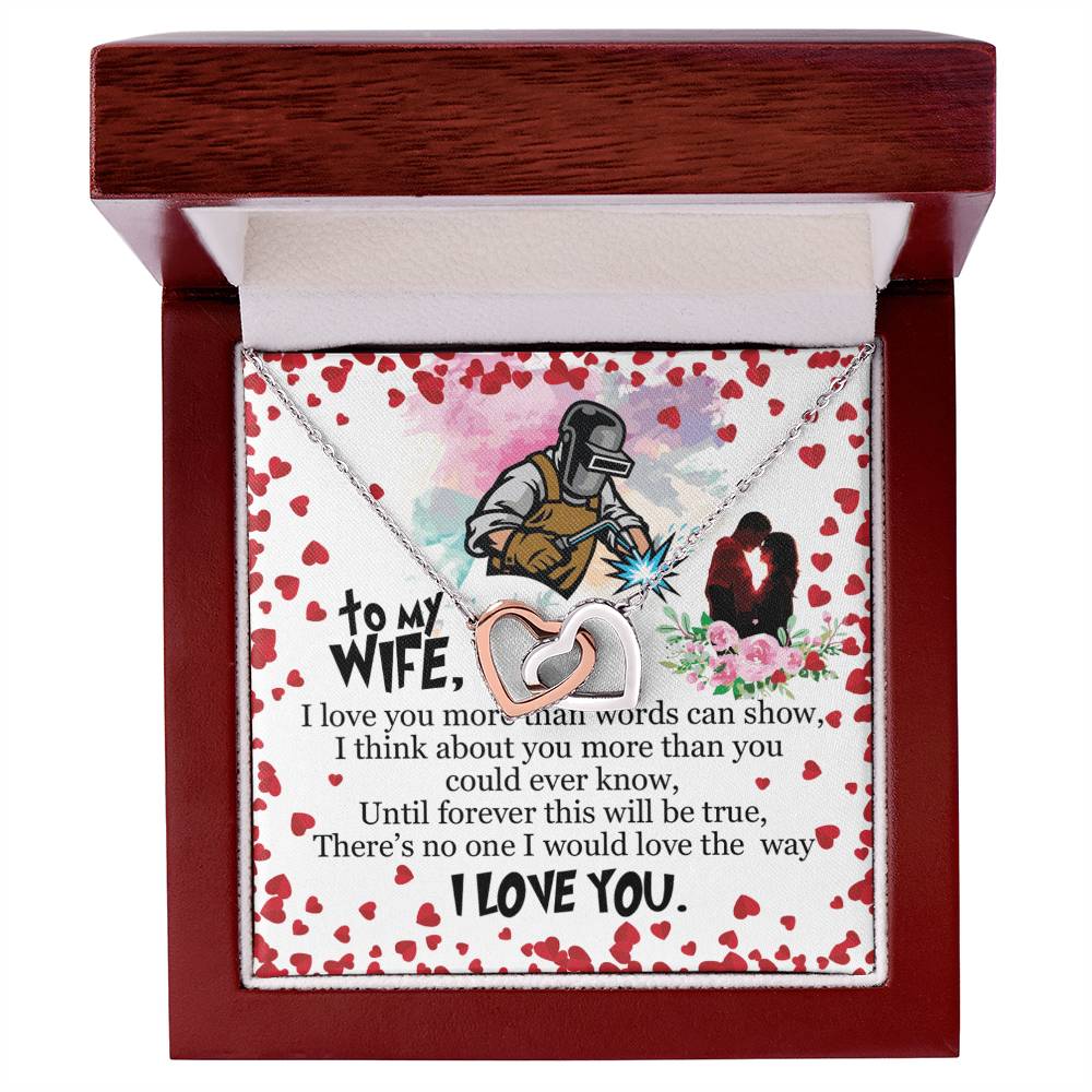 Welder'S Wife - Interlocking Heart Necklace Interlocking Hearts Necklace