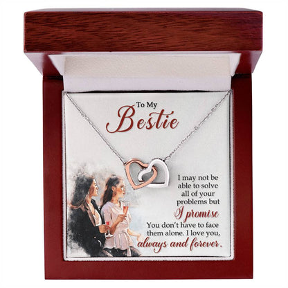 Always And Forever Friendship Necklace Interlocking Hearts Necklace