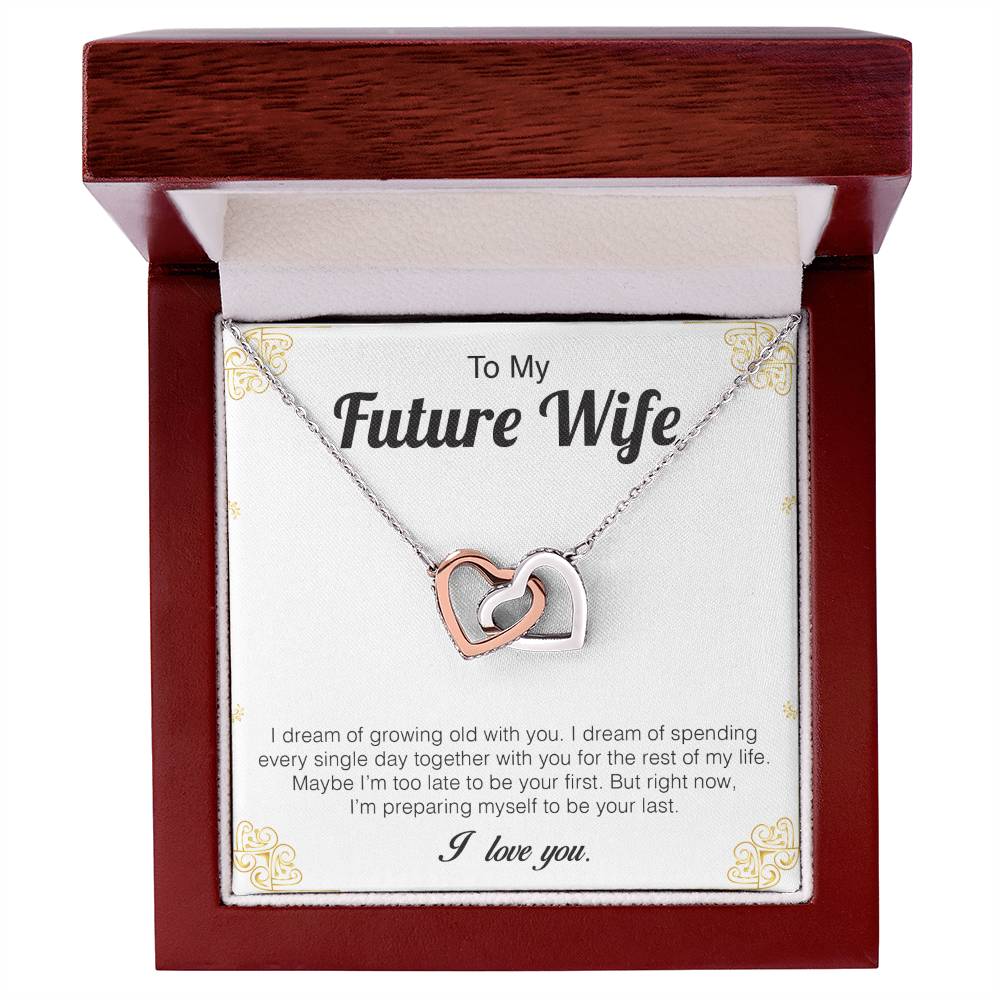 To My Future Wife - Interlocking Hearts Premium Lovecube Interlocking Hearts Necklace