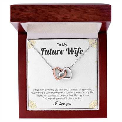 To My Future Wife - Interlocking Hearts Premium Lovecube Interlocking Hearts Necklace