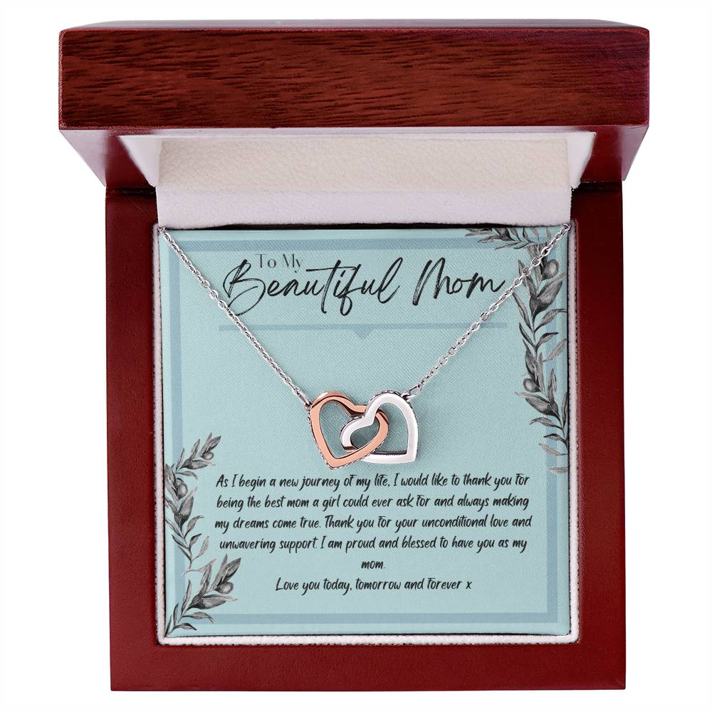Mother Interlocking Hearts Necklace