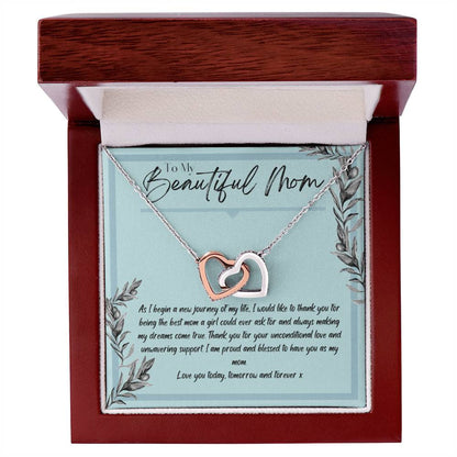 Mother Interlocking Hearts Necklace