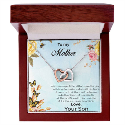 Mother And Son Special Bond Necklace Interlocking Hearts Necklace