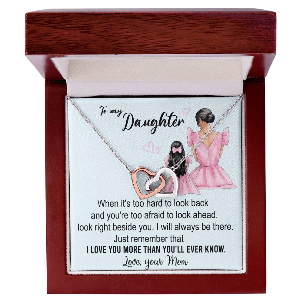Gift For Daughter From Mom Interlocking Hearts Necklace