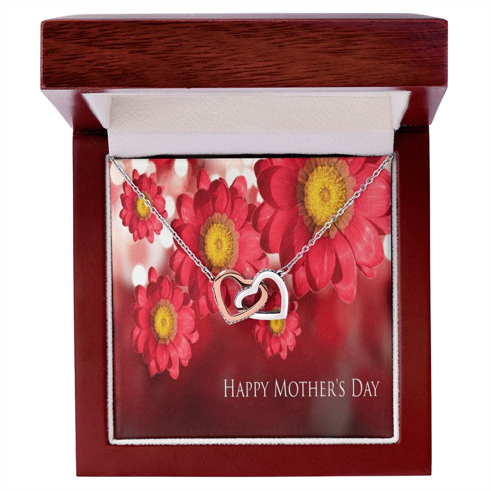 To My Sweet Mom Interlocking Hearts Necklace